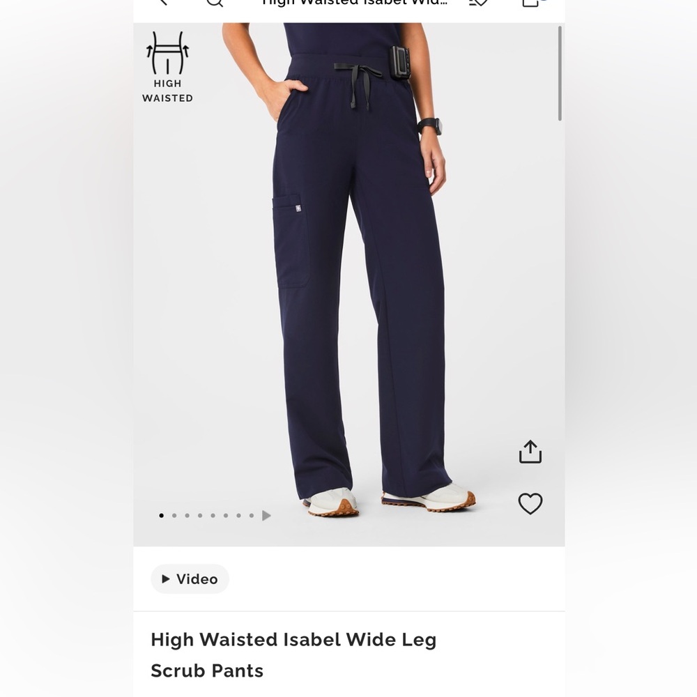 Figs Women's Deep Blue Wide Leg Pants